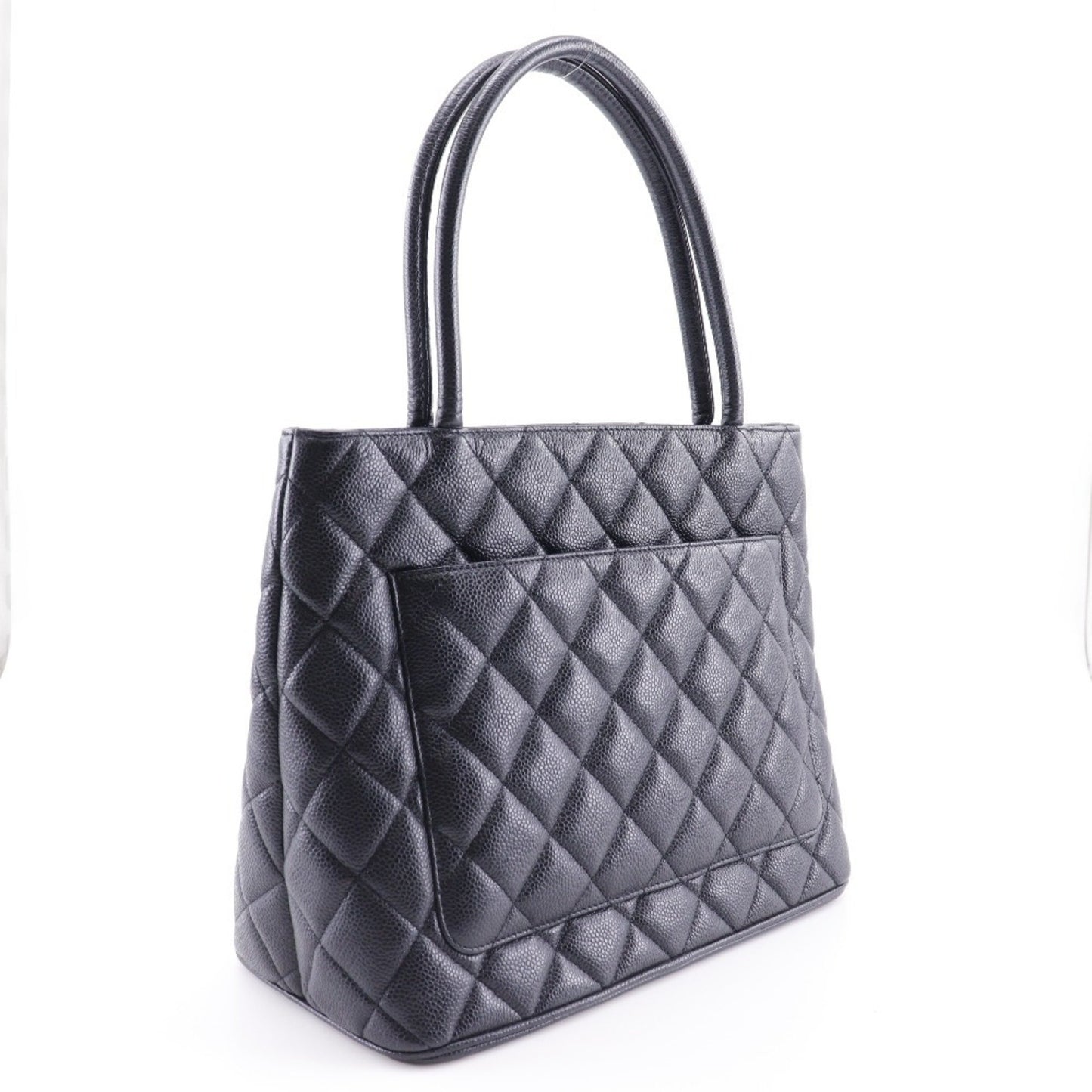 Chanel Black Leather Medaillon