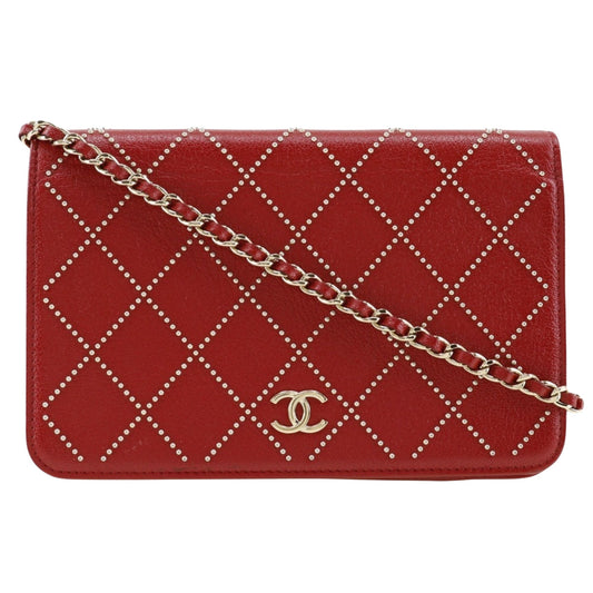 Chanel Red Leather Wallet