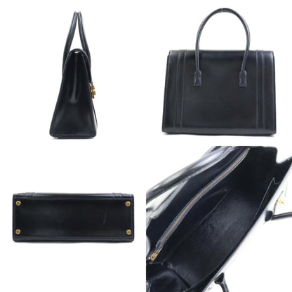 Hermès Black Leather Drag