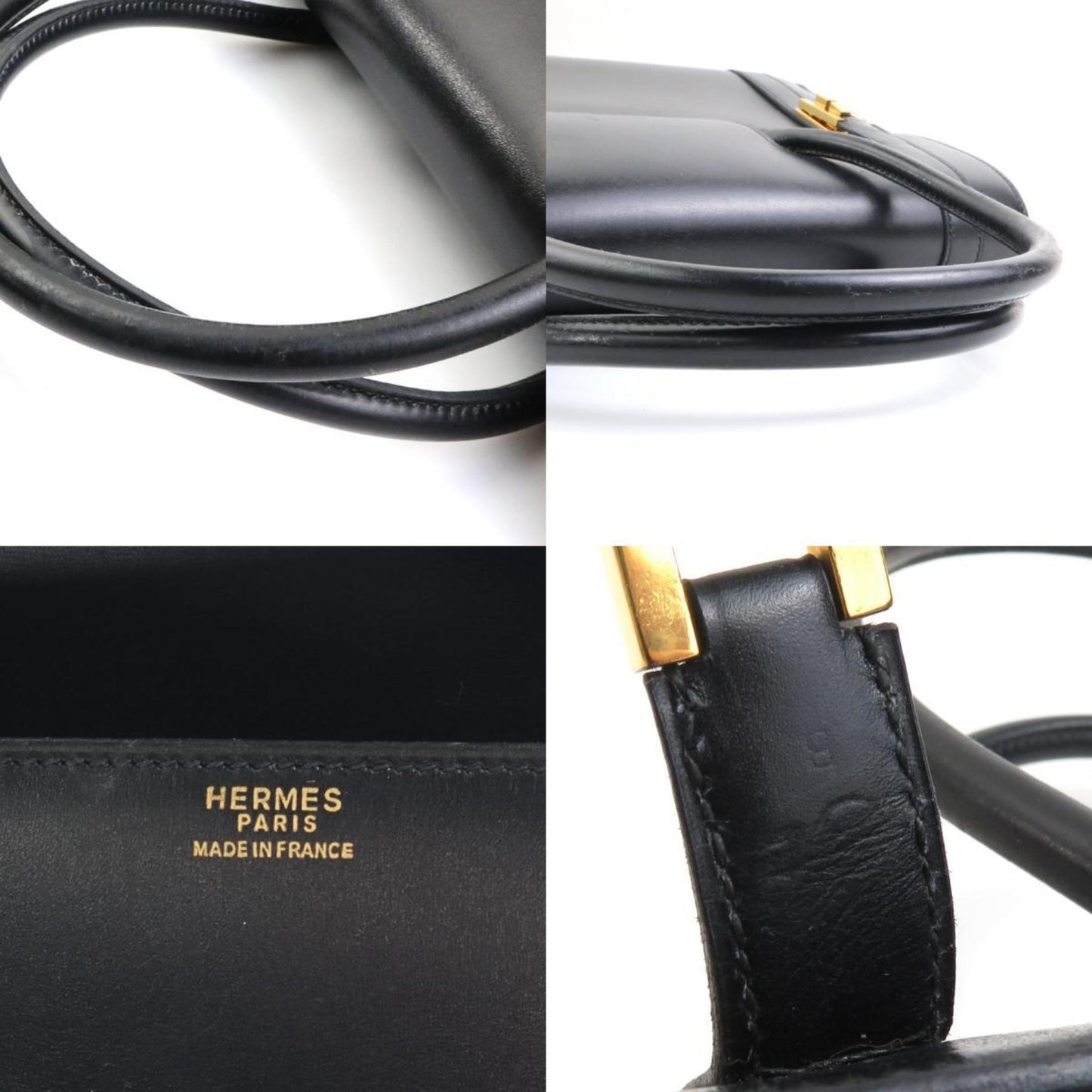 Hermès Black Leather Drag