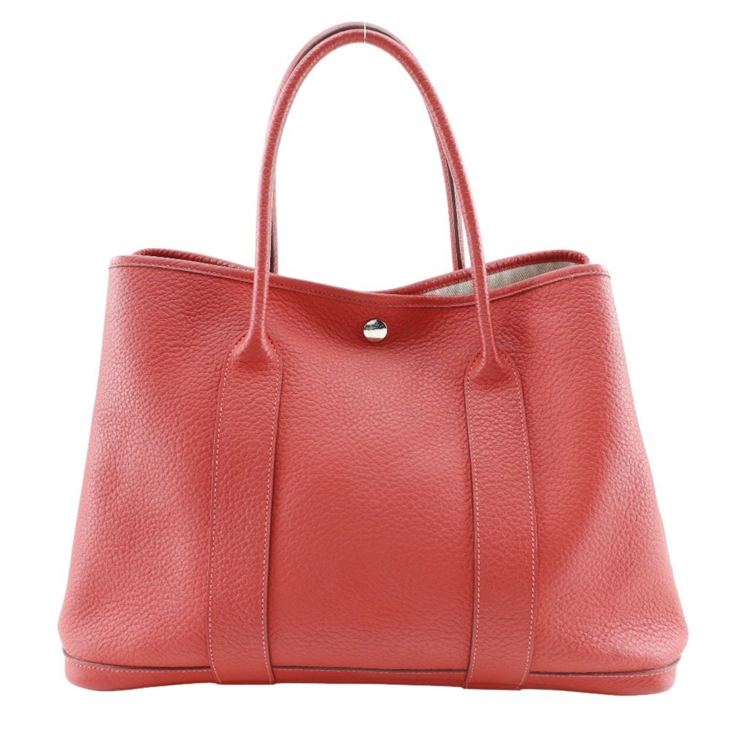 Hermès Red Leather Garden Party