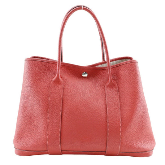 Hermès Red Leather Garden Party