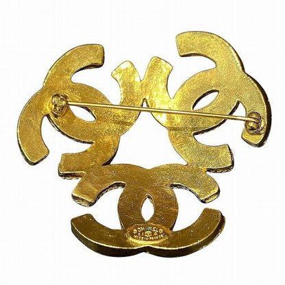 Chanel Gold Gold Plated Coco Mark