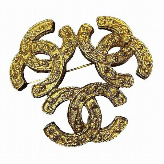 Chanel Gold Gold Plated Coco Mark