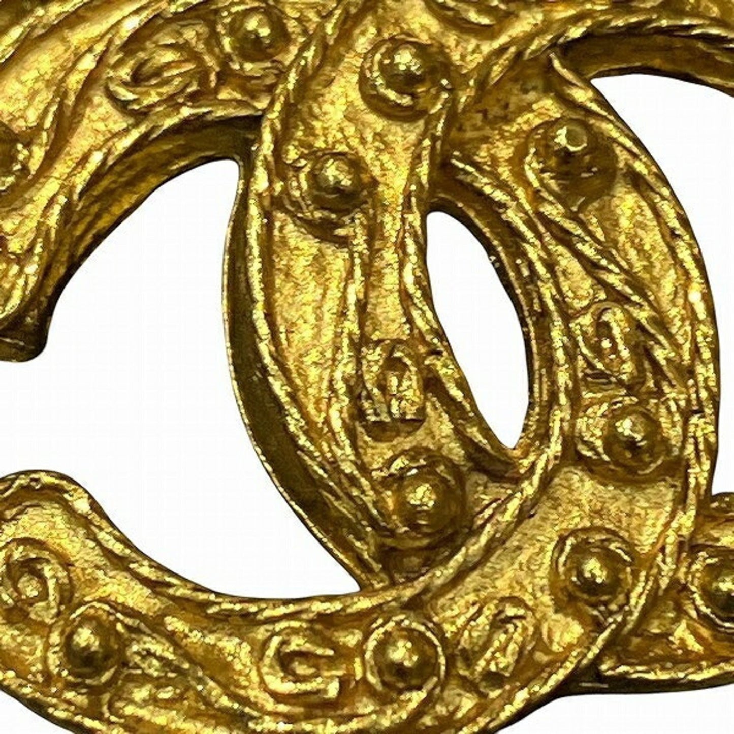 Chanel Gold Gold Plated Coco Mark
