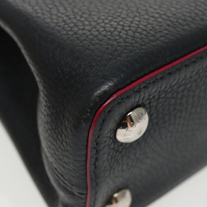 Louis Vuitton Black Leather Capucines