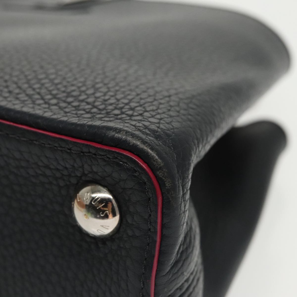 Louis Vuitton Black Leather Capucines
