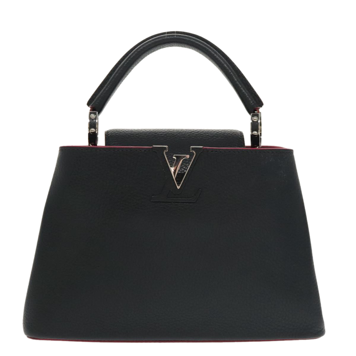 Louis Vuitton Black Leather Capucines