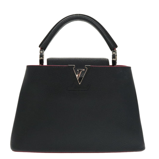 Louis Vuitton Black Leather Capucines