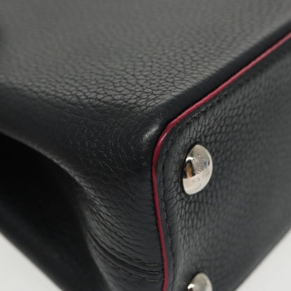 Louis Vuitton Black Leather Capucines