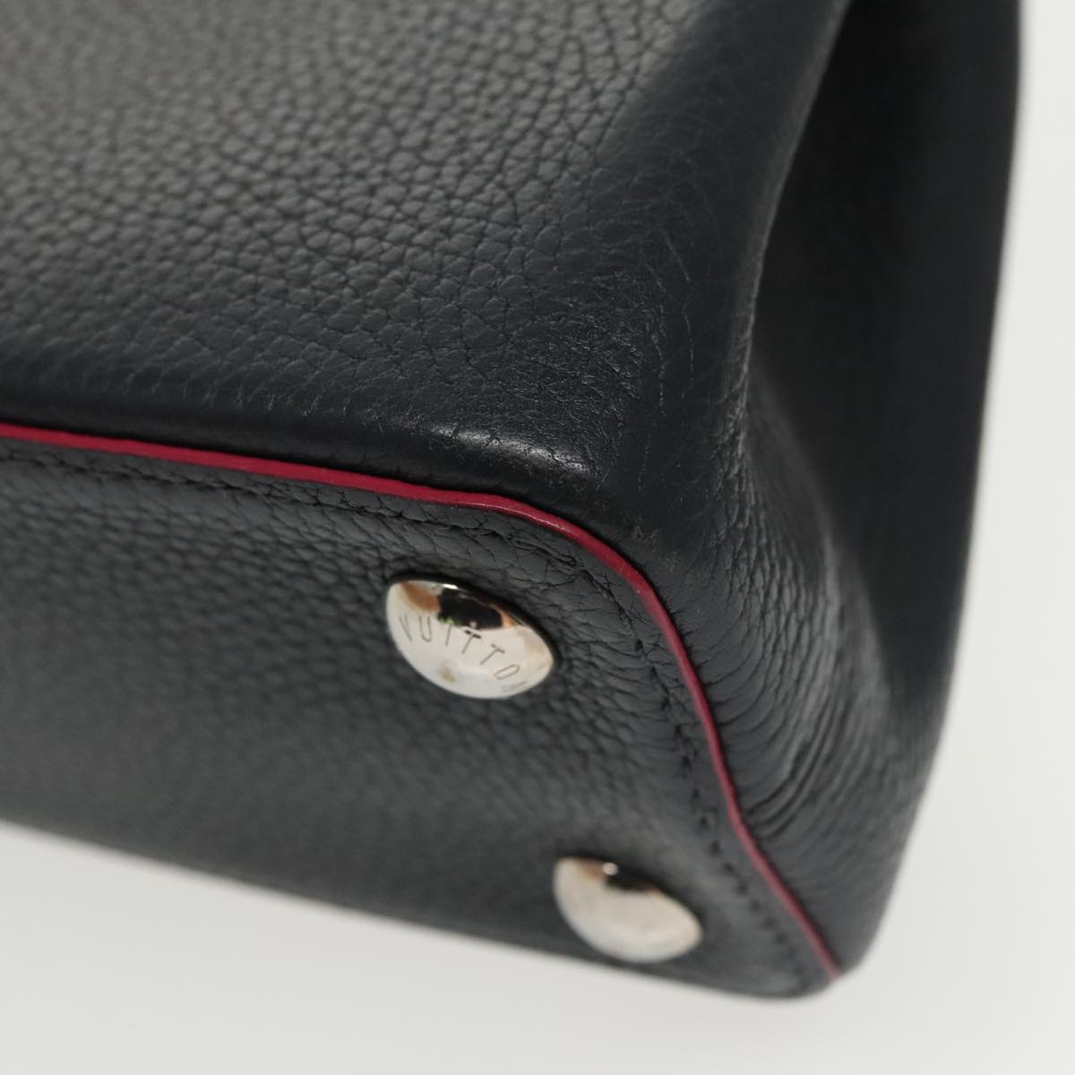 Louis Vuitton Black Leather Capucines