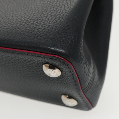 Louis Vuitton Black Leather Capucines