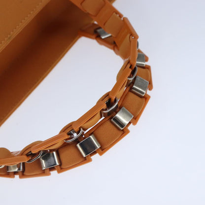 Salvatore Ferragamo Orange Canvas Vara