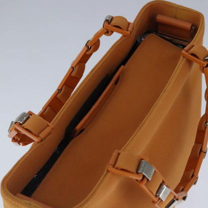 Salvatore Ferragamo Orange Canvas Vara