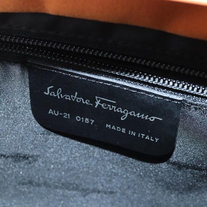 Salvatore Ferragamo Orange Canvas Vara