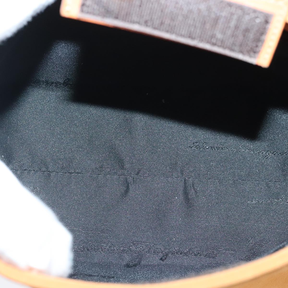 Salvatore Ferragamo Orange Canvas Vara