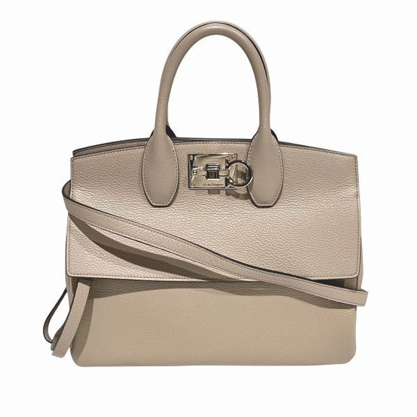 Salvatore Ferragamo Brown Leather Gancini