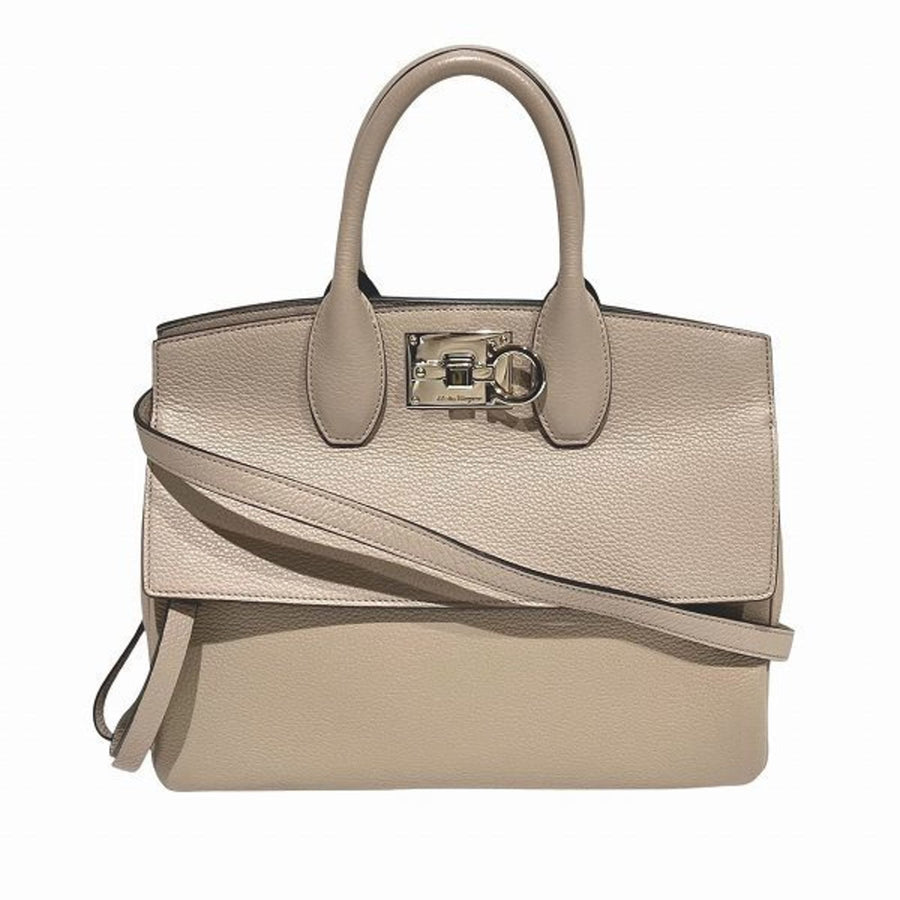 Salvatore Ferragamo Brown Leather Gancini