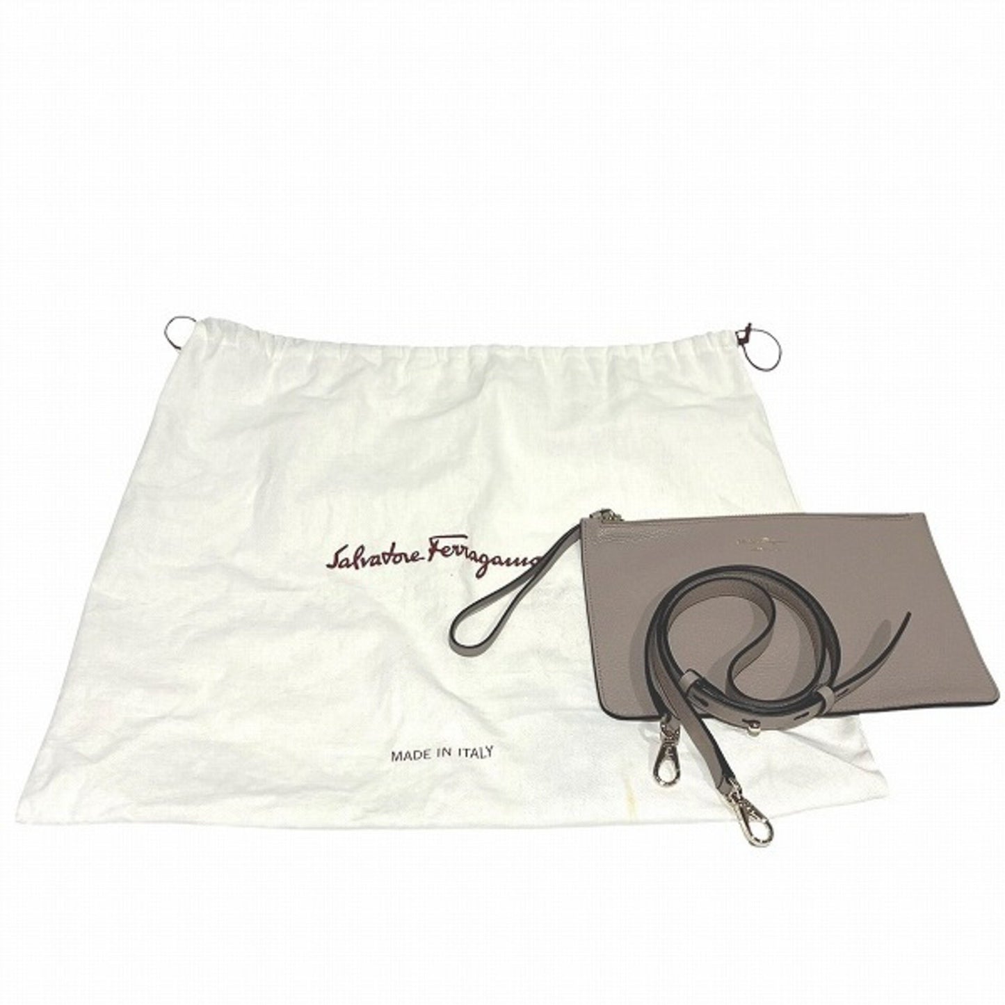 Salvatore Ferragamo Brown Leather Gancini