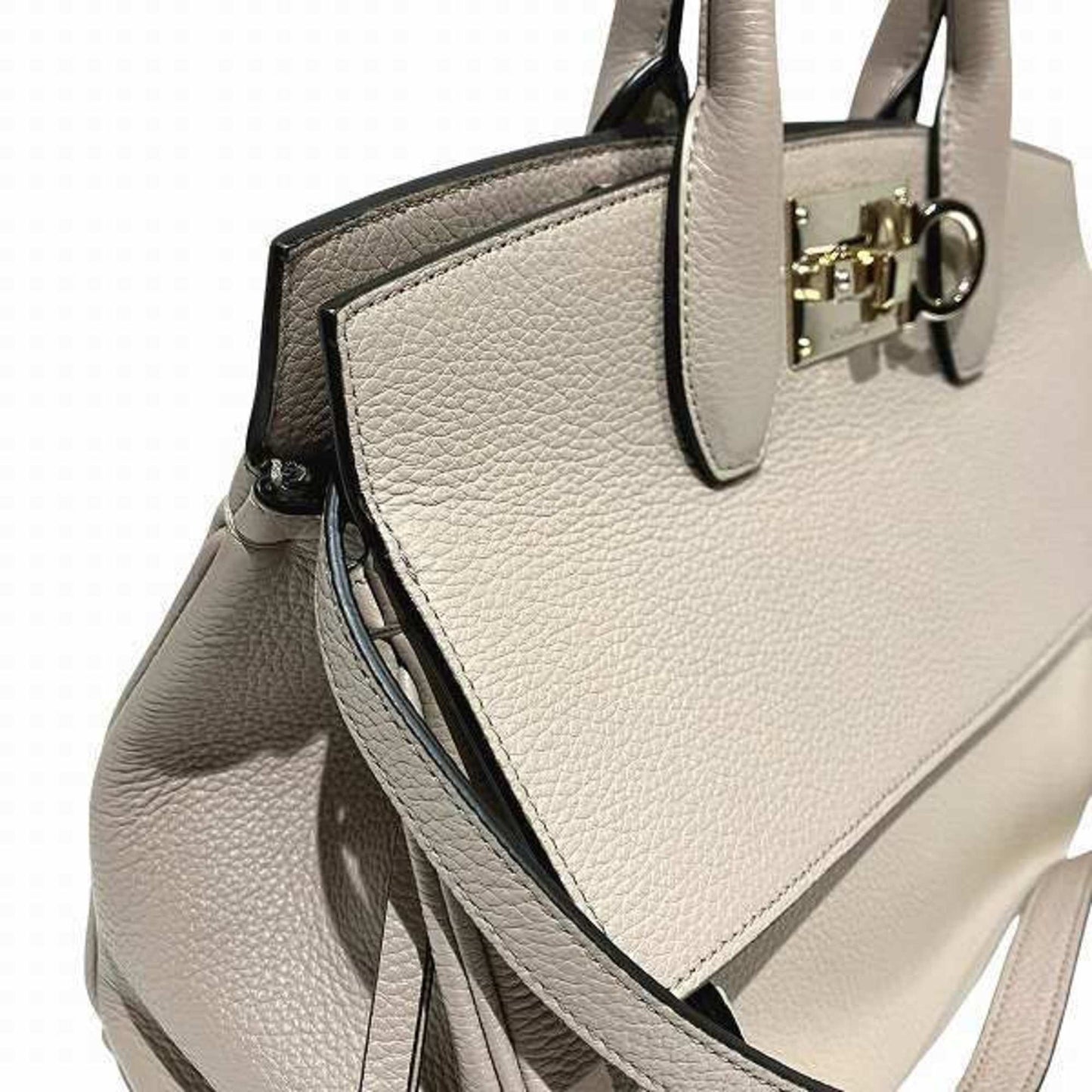 Salvatore Ferragamo Brown Leather Gancini