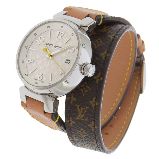Louis Vuitton White Canvas Tambour