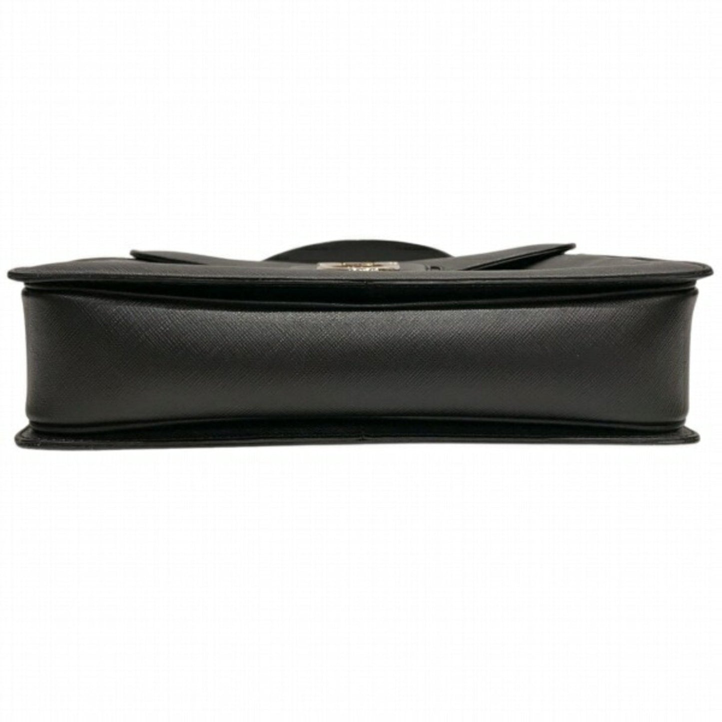 Salvatore Ferragamo Black Leather Gancini