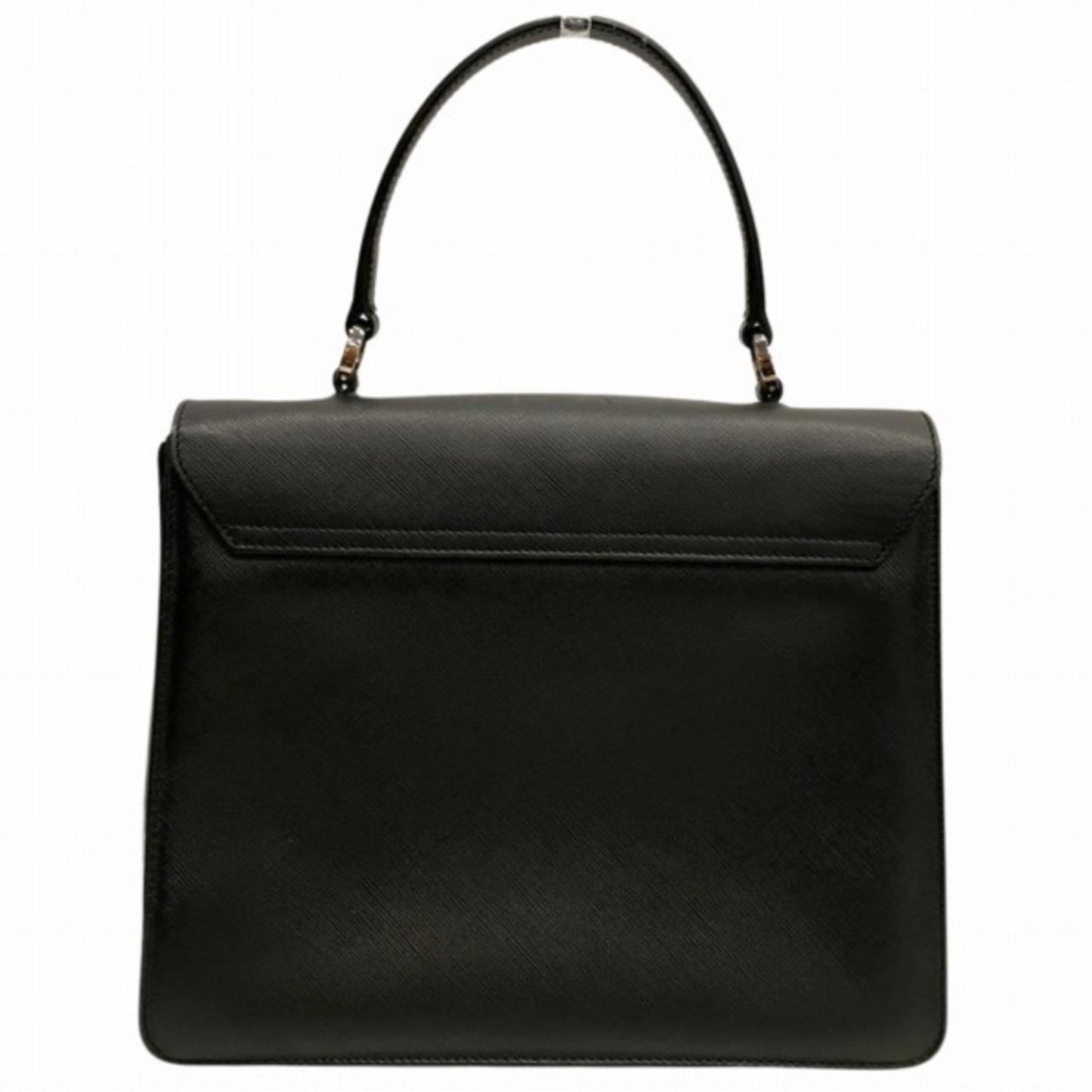Salvatore Ferragamo Black Leather Gancini