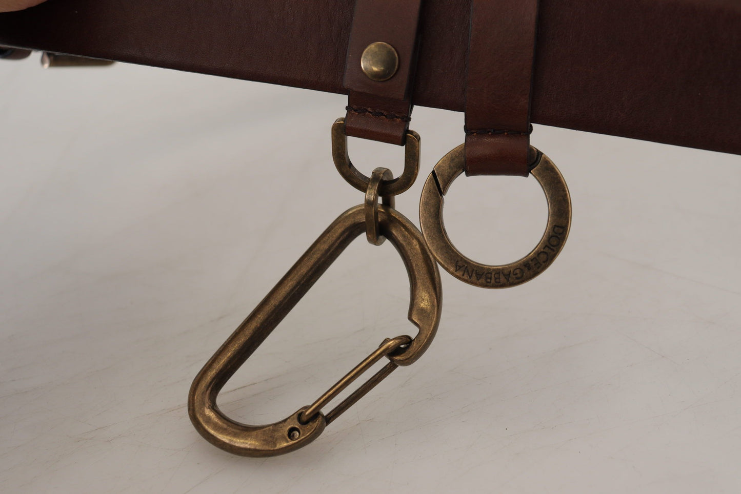 Dolce & Gabbana Elegant Brown Leather Belt With Metal Buckle