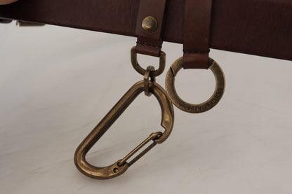 Dolce & Gabbana Elegant Brown Leather Belt With Metal Buckle