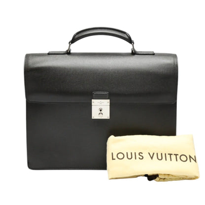 Louis Vuitton Black Leather Attache Case