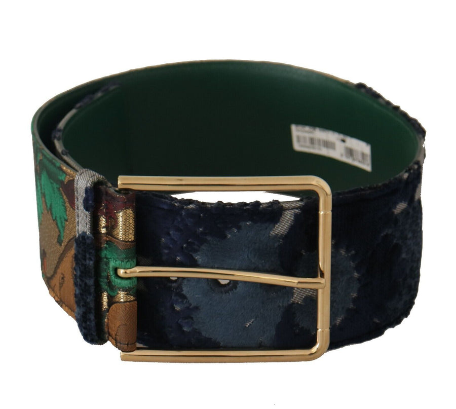 Dolce & Gabbana Elegant Leather Belt With Engraved Buckle