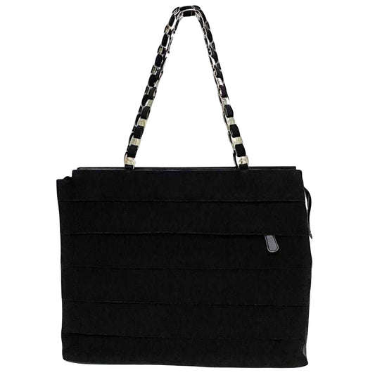 Salvatore Ferragamo Black Canvas Tote