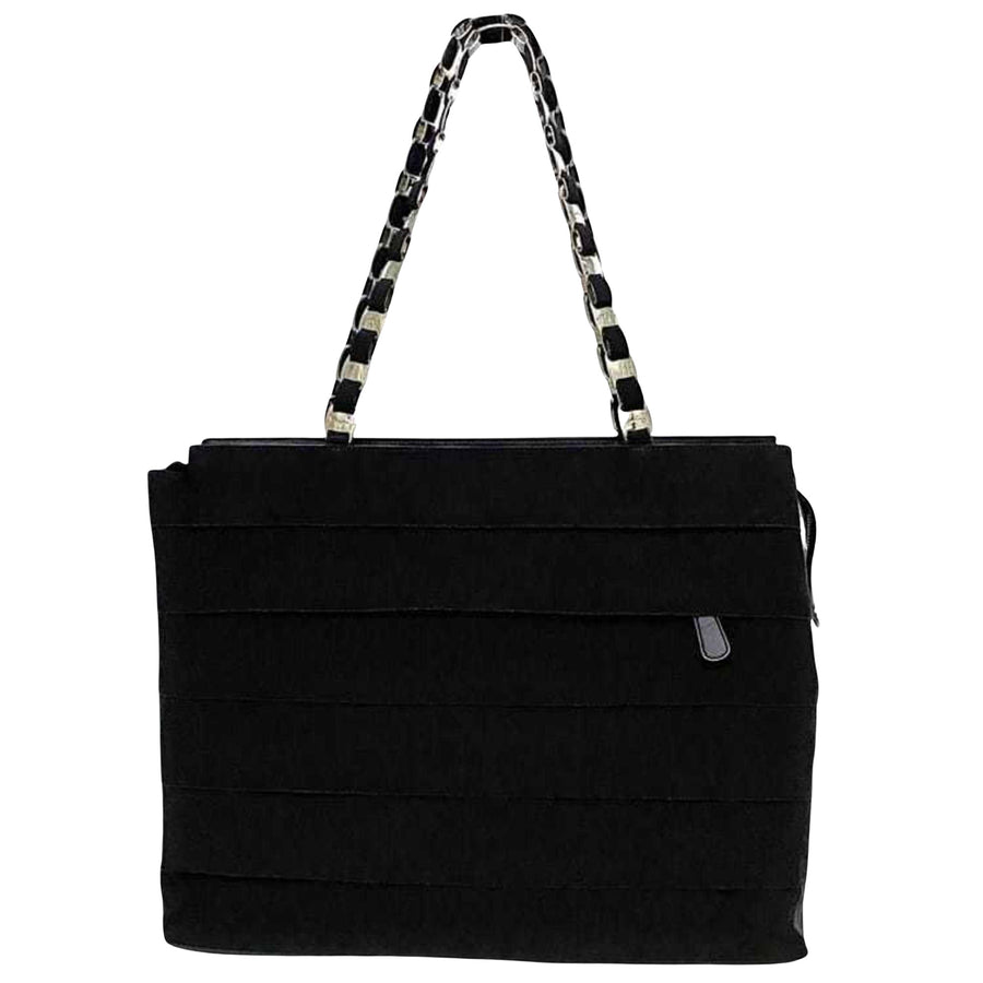 Salvatore Ferragamo Black Canvas Tote