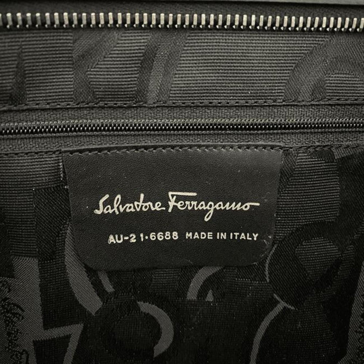 Salvatore Ferragamo Black Canvas Tote