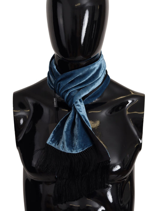Dolce & Gabbana Elegant Silk Men'S Scarf In Regal Blue