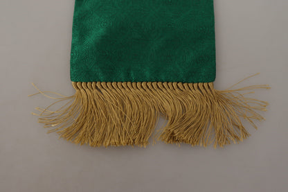Dolce & Gabbana Elegant Green Silk Blend Men'S Scarf