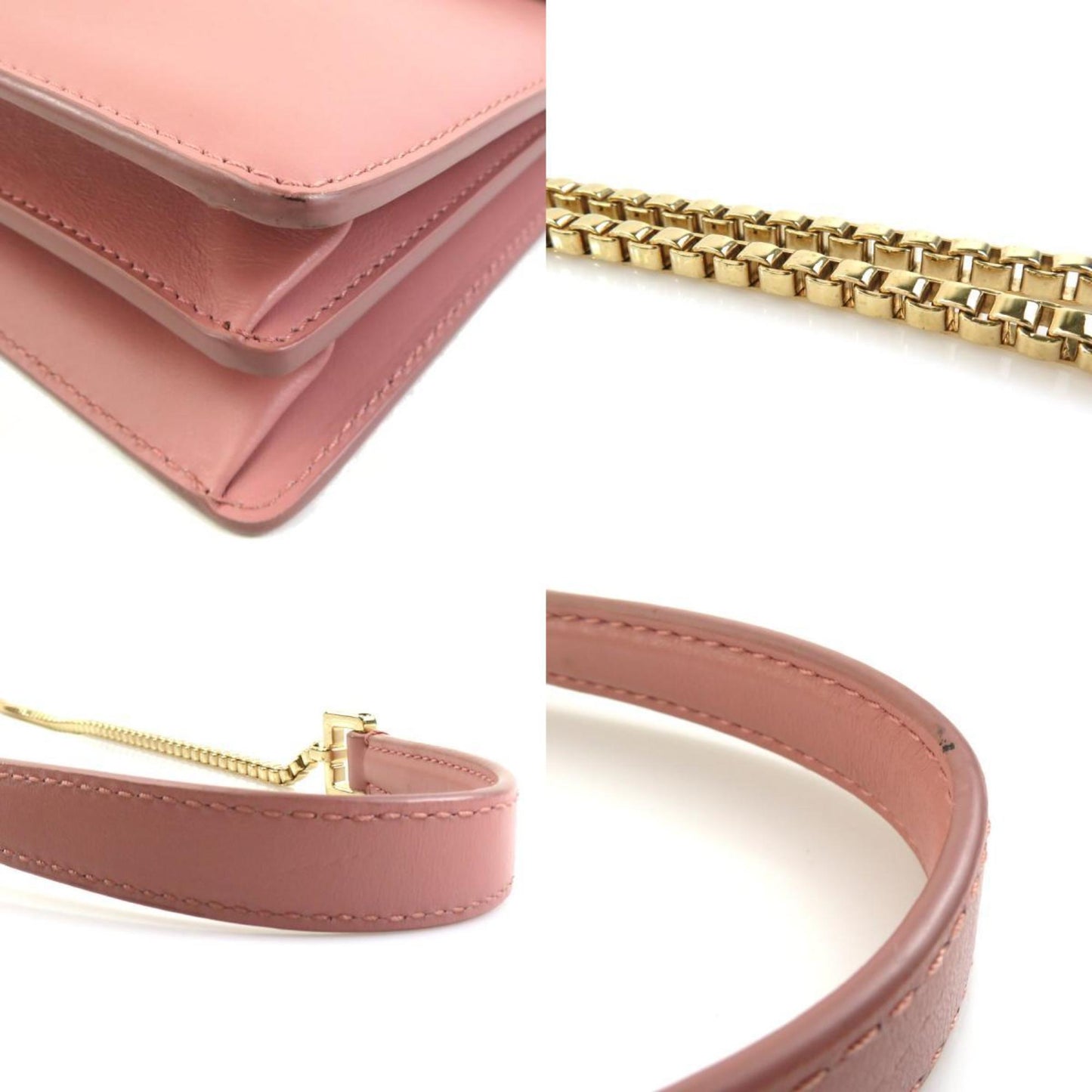 Salvatore Ferragamo Pink Leather Gancini
