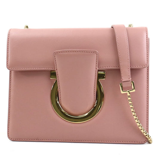 Salvatore Ferragamo Pink Leather Gancini
