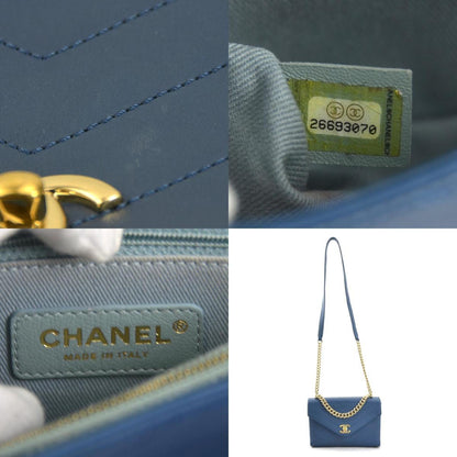 Chanel Blue Leather Flap Bag