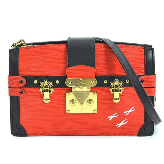 Louis Vuitton Red Leather Trunk