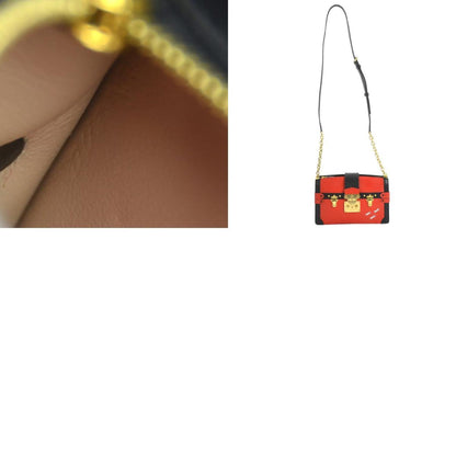 Louis Vuitton Red Leather Trunk