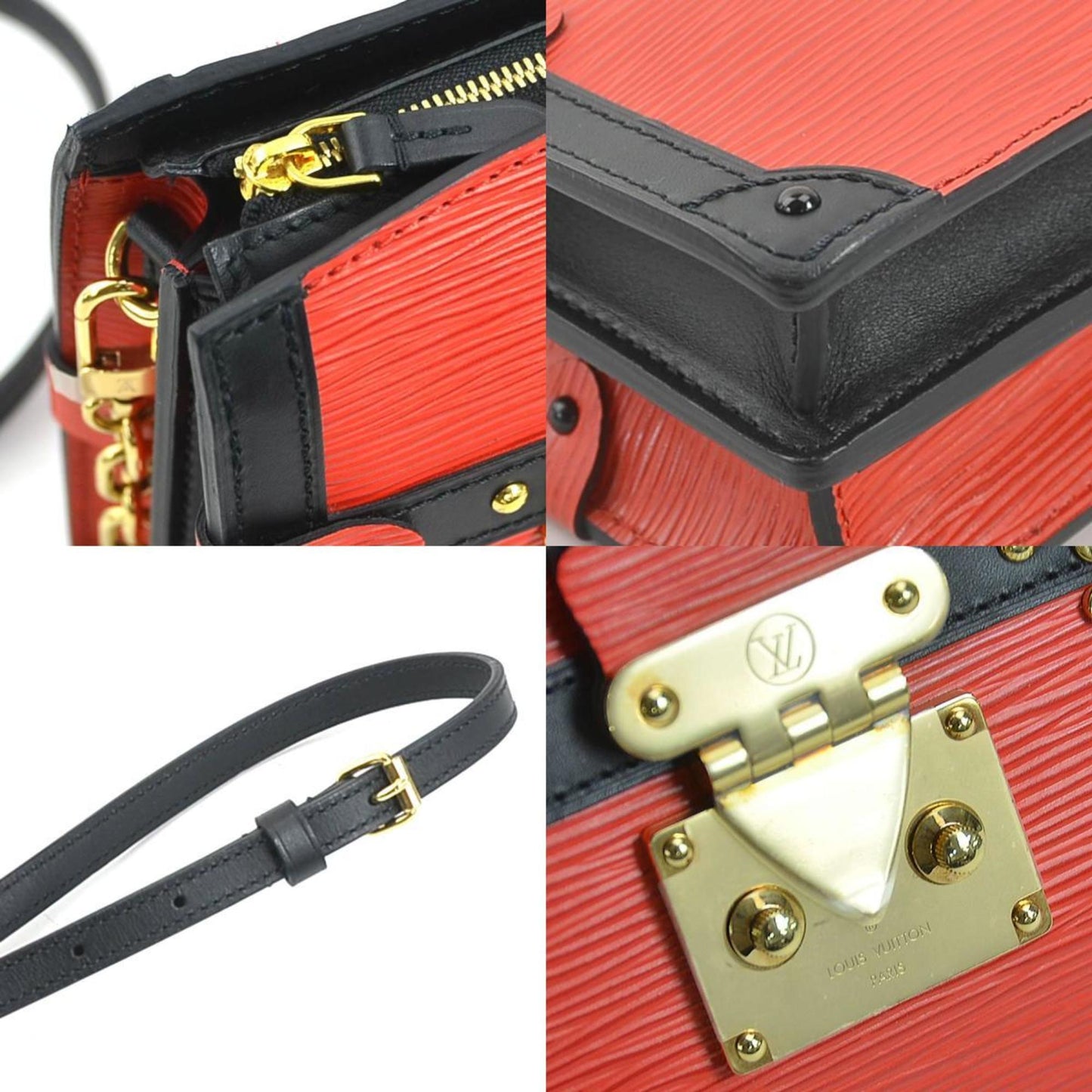 Louis Vuitton Red Leather Trunk