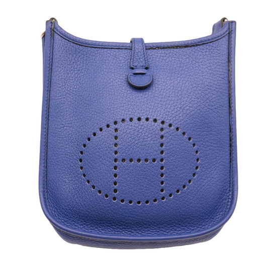 Hermès Blue Leather Evelyne