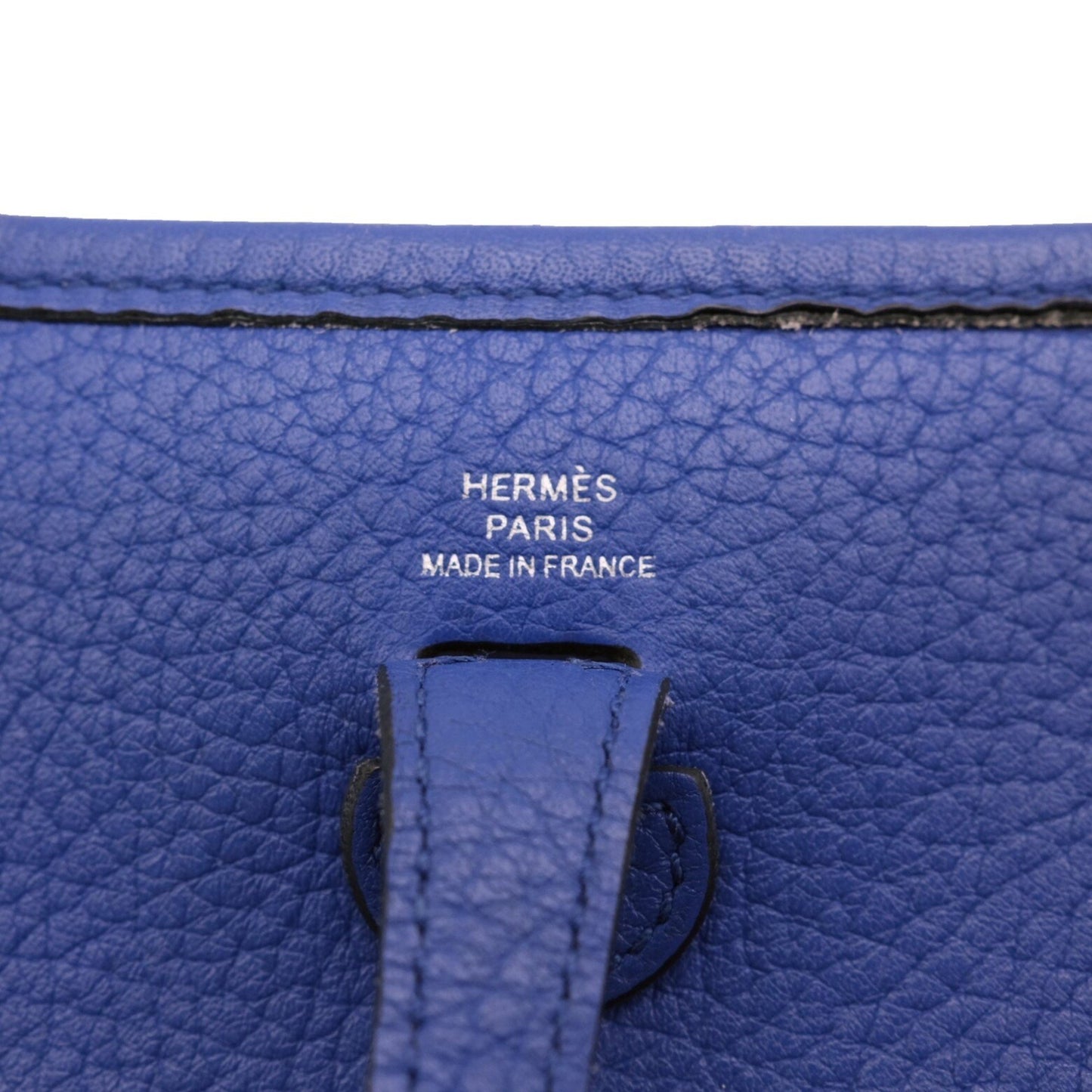 Hermès Blue Leather Evelyne
