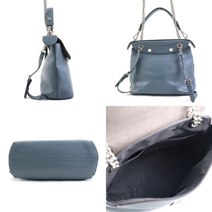 Fendi Blue Leather Back To School