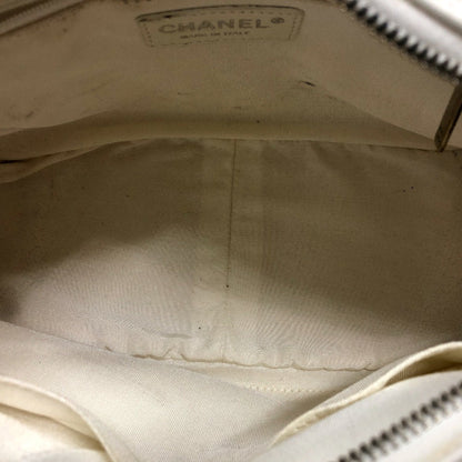 Chanel White Leather Shopping