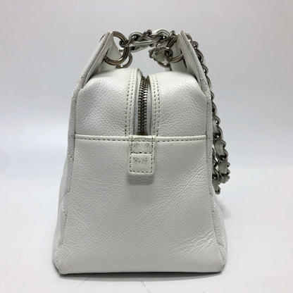 Chanel White Leather Shopping