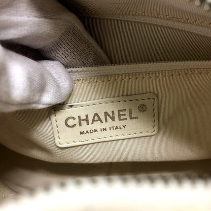 Chanel White Leather Shopping