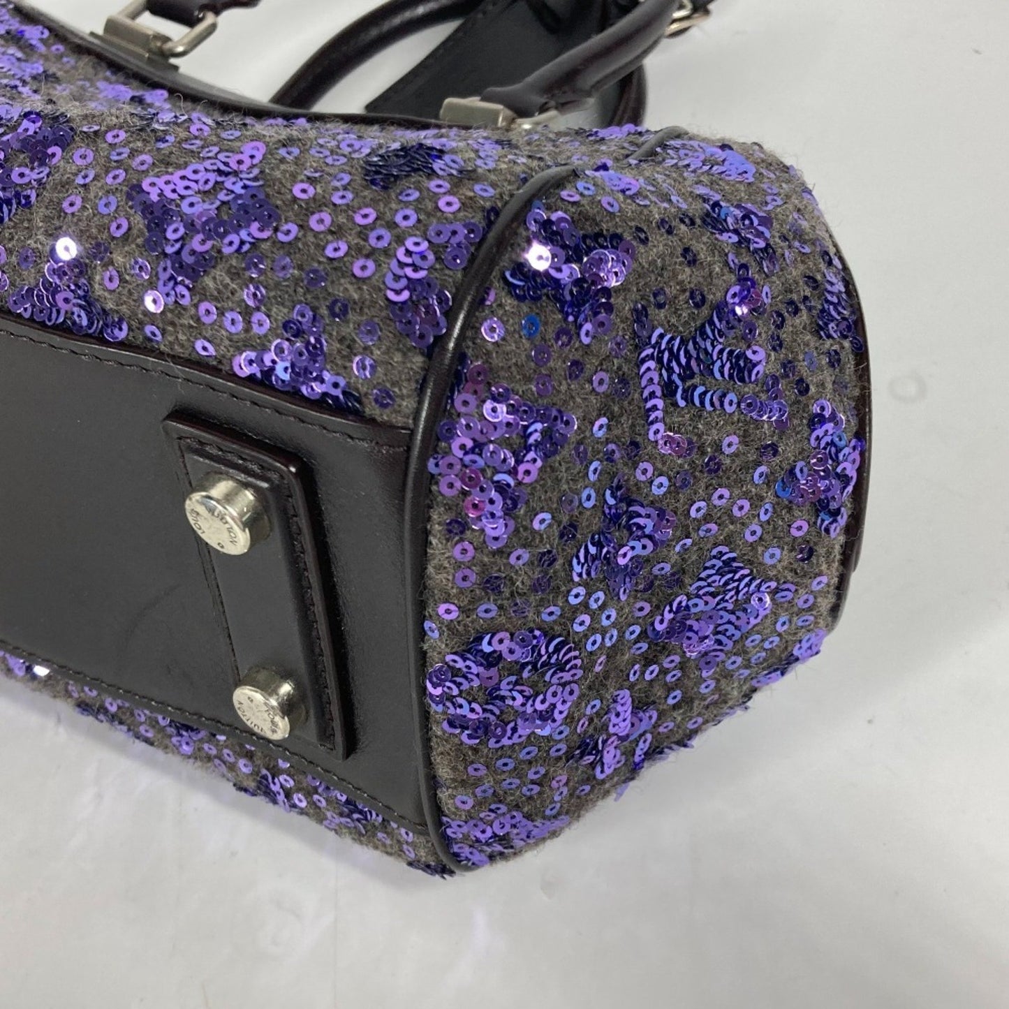 Louis Vuitton Purple Leather Handbag