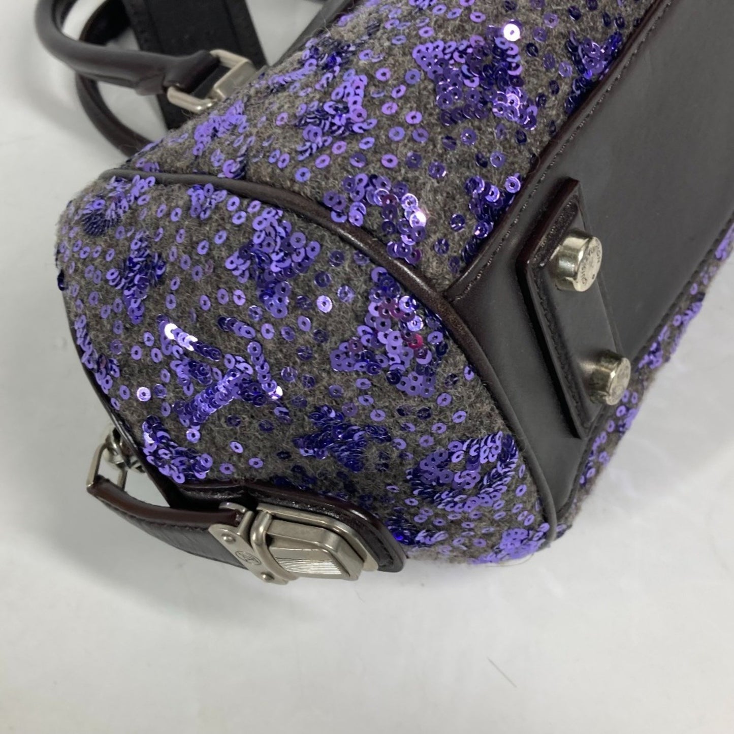 Louis Vuitton Purple Leather Handbag